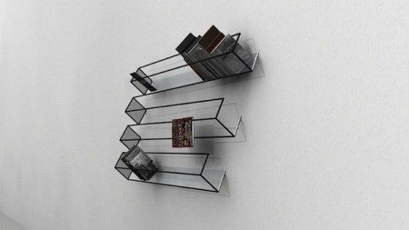 Книжная полка, выполненная в минималистском стиле