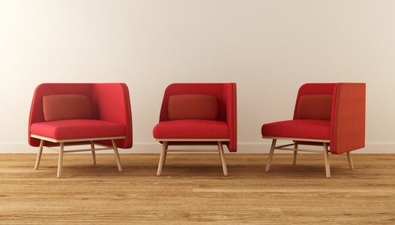 Bi Silla: кресло из дерева и ткани Bi Silla: кресло из дерева и ткани